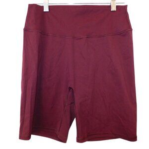 Kamo Fitness Women Size L Large Burgundy Athletic Workout Shorts